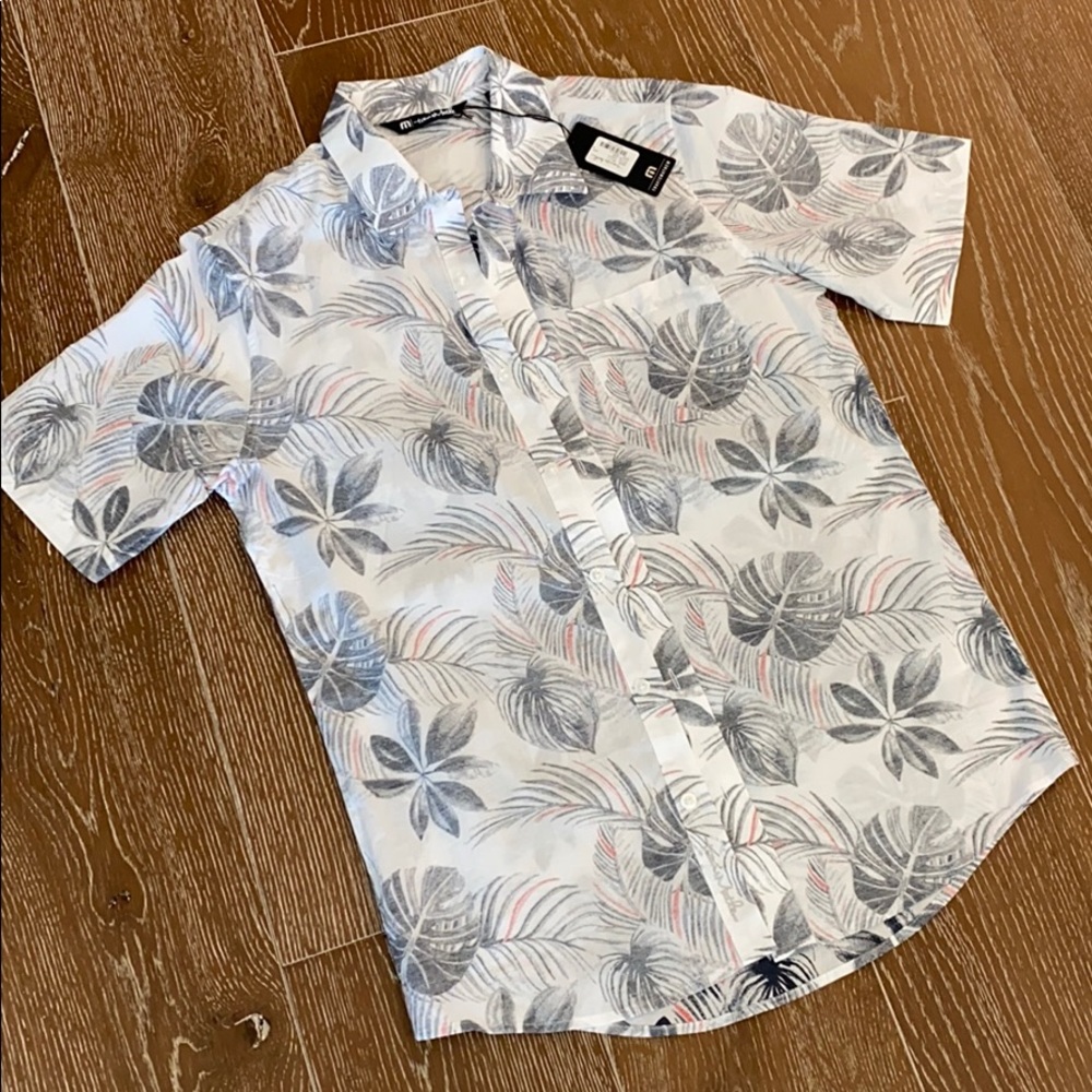 Hawaiian print Travis Mathew button down